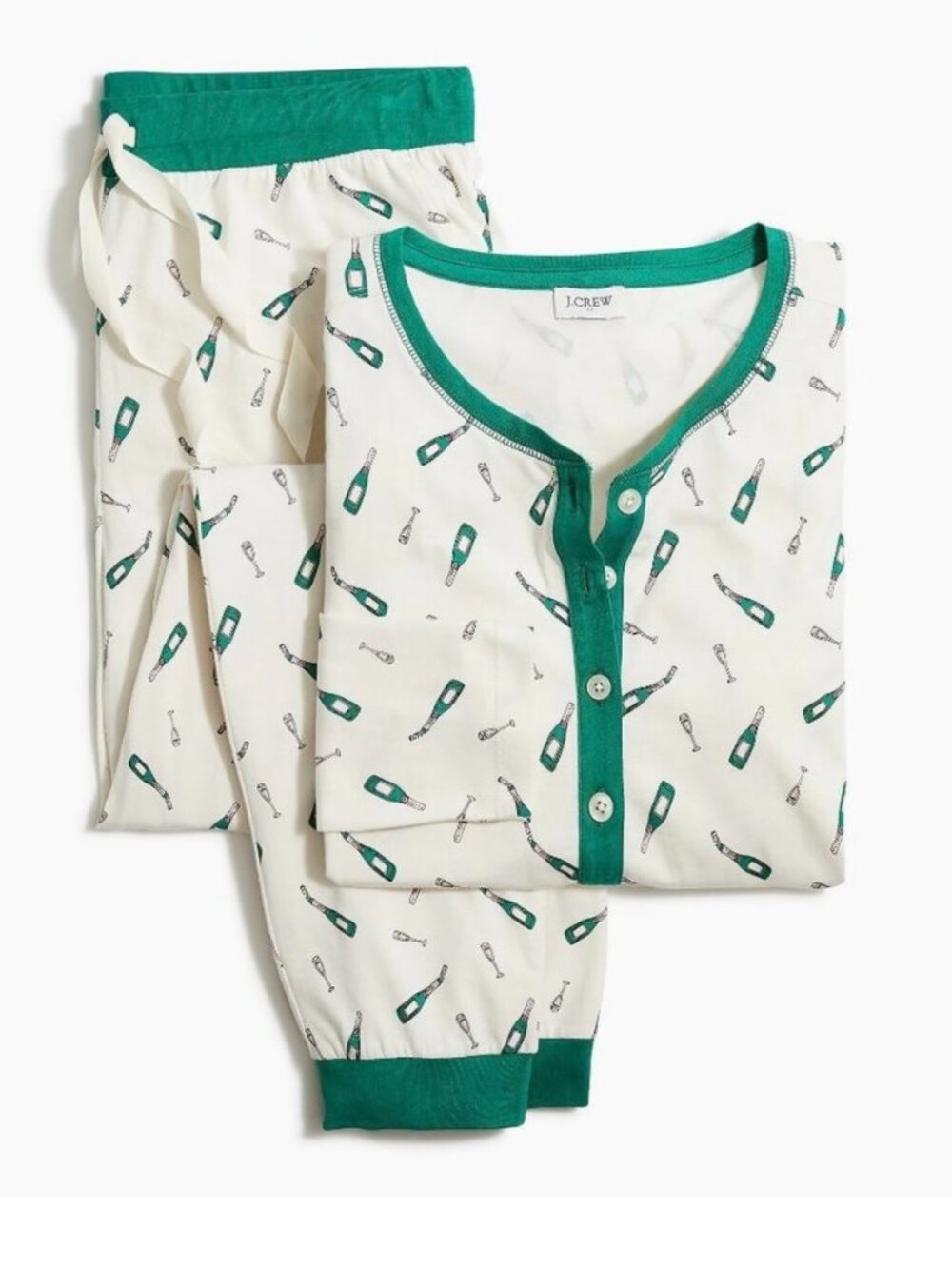 J Crew Factory Cotton Henley PJ Set - Picture 2 of 9